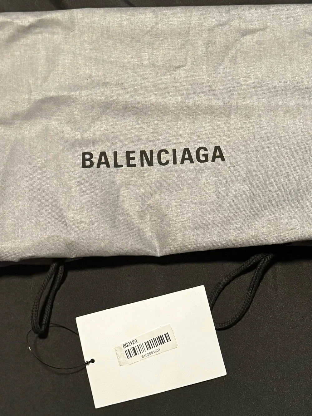 Balenciaga Gray & Black Monogram Backpack w/ Dust Bag & Original Box